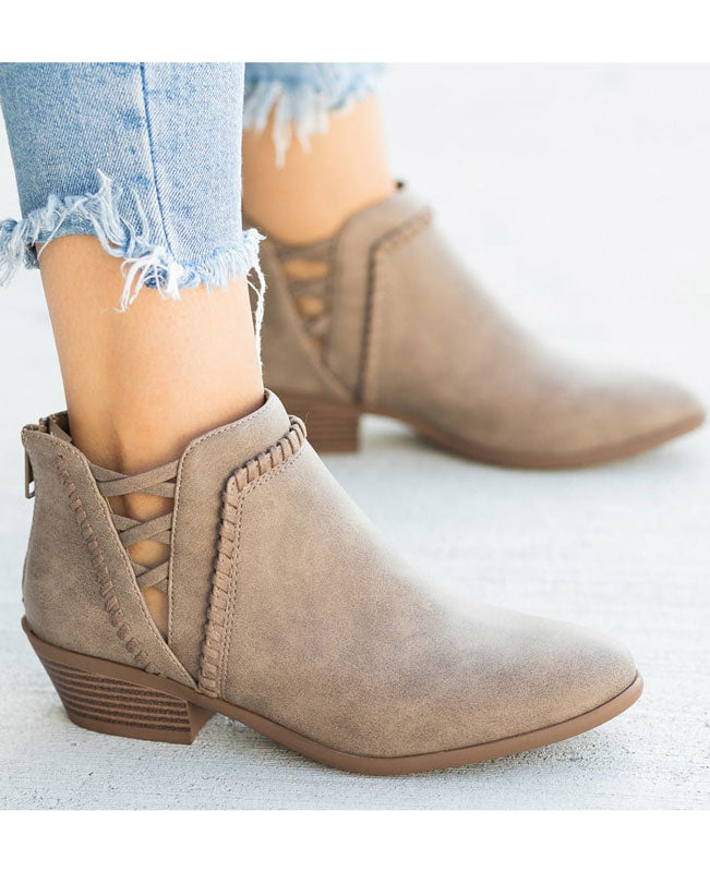 Chunky Heel Ankle Boots