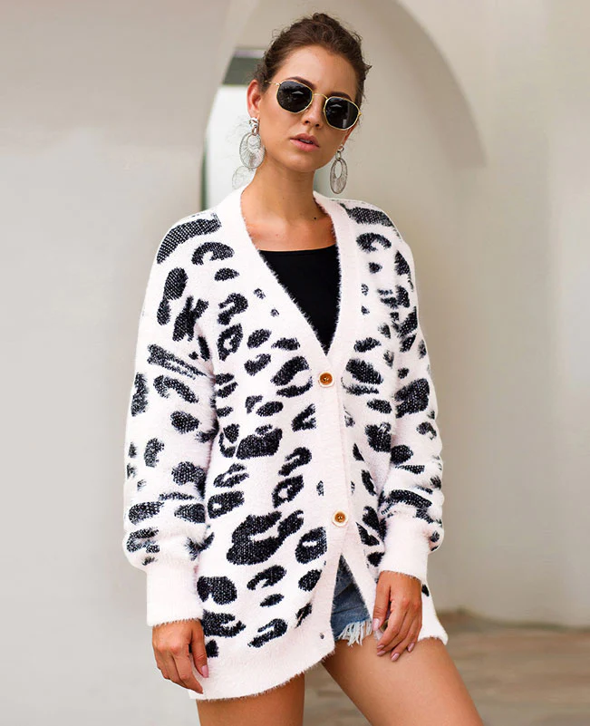Leopard Print Furry Cardigan-10