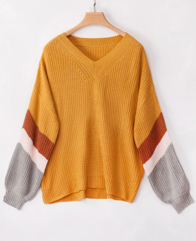 Oversized V Neck Sweater-6