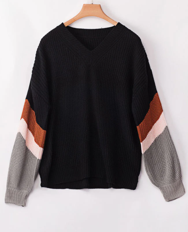 Oversized V Neck Sweater-7