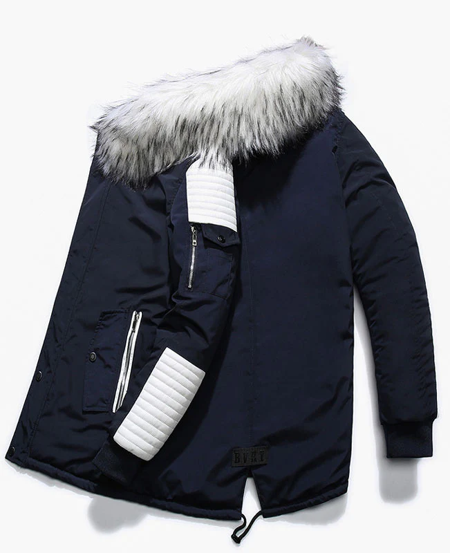 Warm Padded Mens Down Parka-7