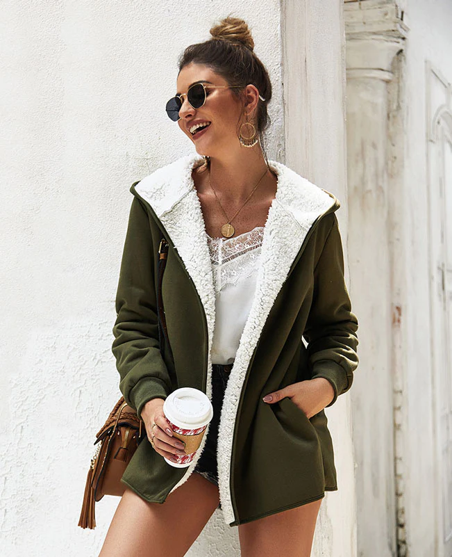 Sherpa Lined Jacket Womens-6