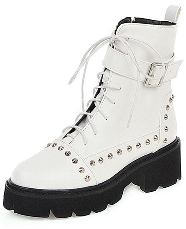 Black Leather Ankle Boots
