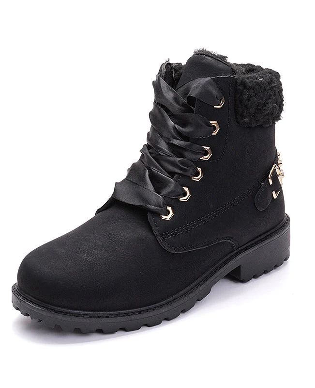 Lace Up Ankle Boots Combat Boots