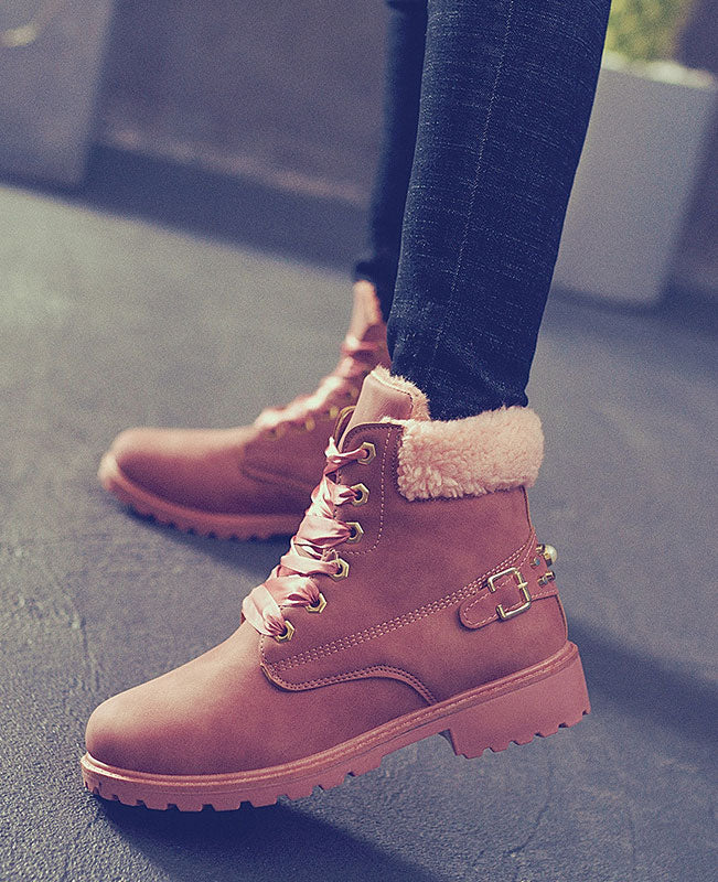 Lace Up Ankle Boots Combat Boots