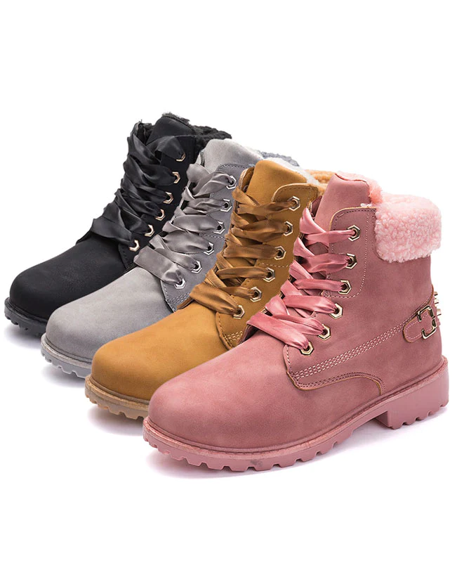 Lace Up Ankle Boots Combat Boots