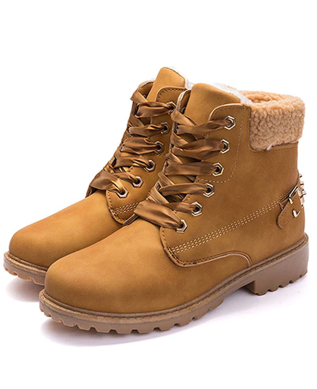 Lace Up Ankle Boots Combat Boots