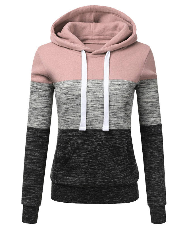 Patchwork Women's Pullover Hoodies