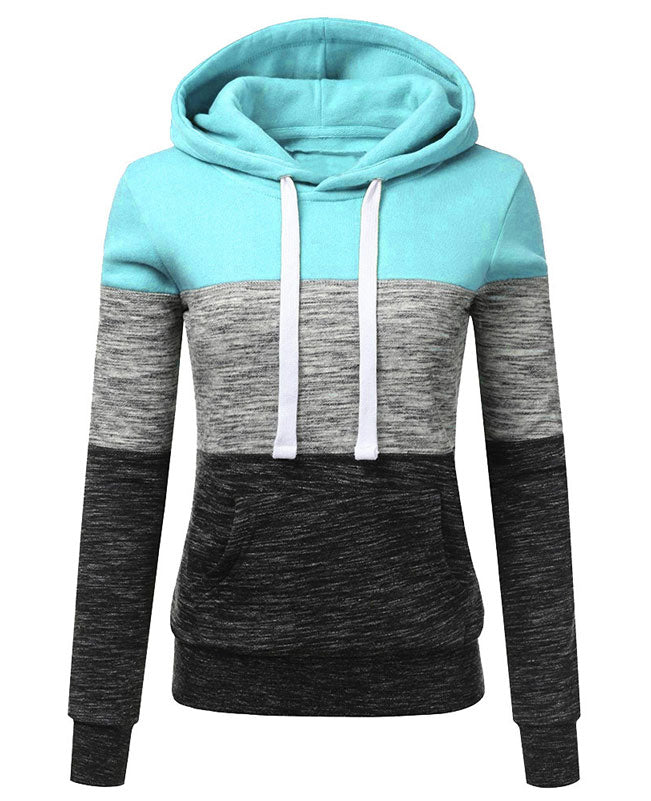 Patchwork Women's Pullover Hoodies