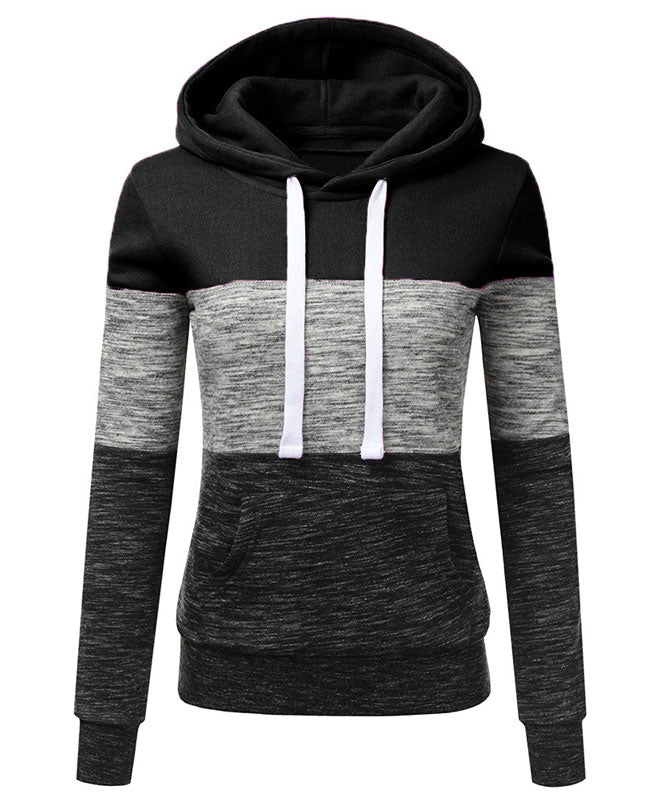 Patchwork Women's Pullover Hoodies