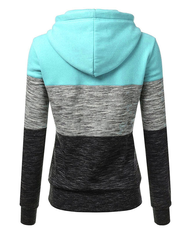 Patchwork Women's Pullover Hoodies-7
