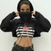 Streetwear Crop Top Hoodie