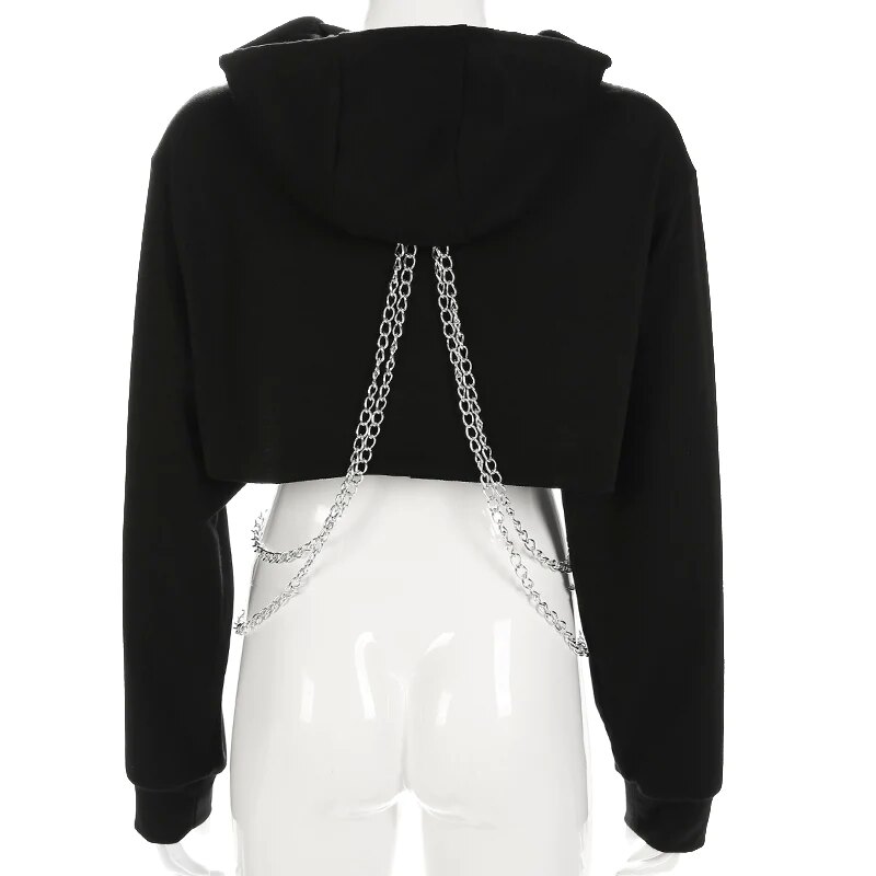 Streetwear Crop Top Hoodie