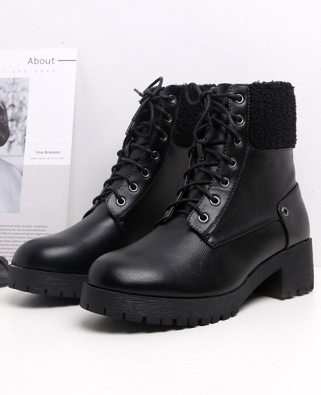 Winter Lace Up Ankle Boots