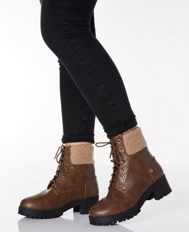 Winter Lace Up Ankle Boots