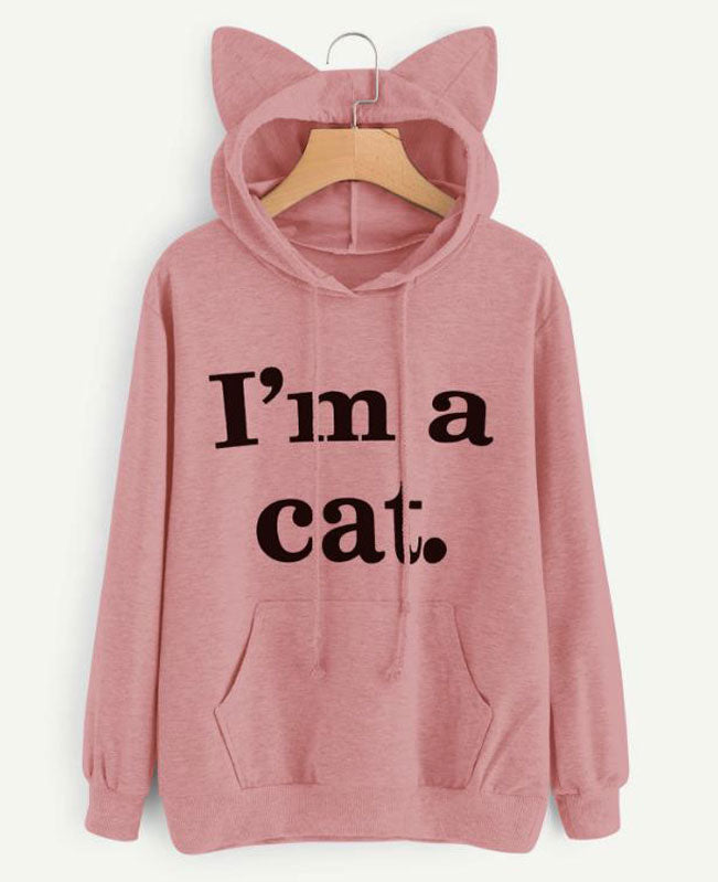 Cute Sweatshirts for Girls Cat Hoodie