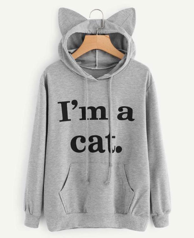 Cute Sweatshirts for Girls Cat Hoodie