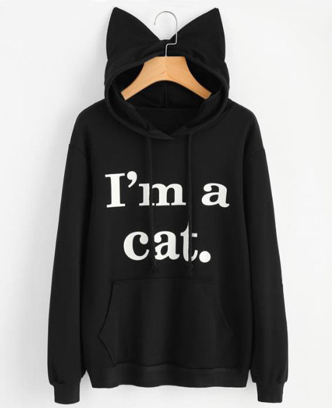 Cute Sweatshirts for Girls Cat Hoodie