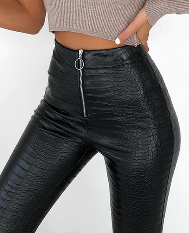Faux Leather Pants Black Skinny Trousers