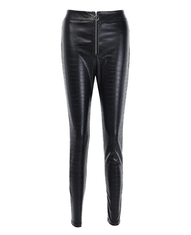 Faux Leather Pants Black Skinny Trousers