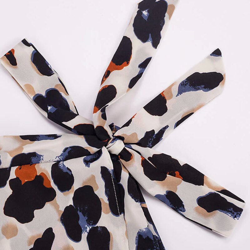 Chiffon Leopard Print Skirt for Women