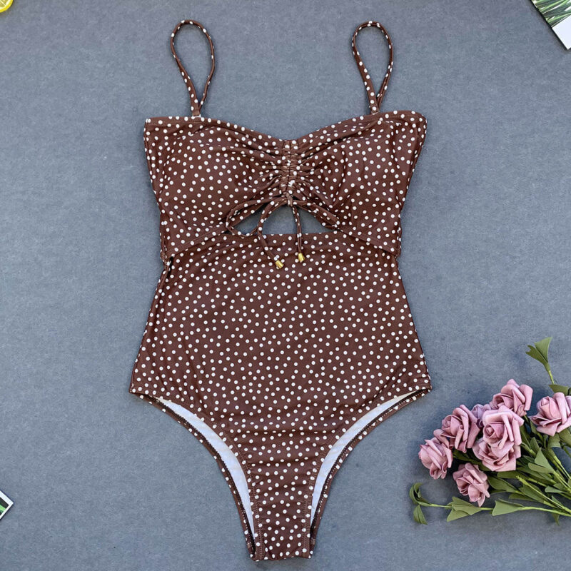 Polka Dot One Piece Swimsuit for Women