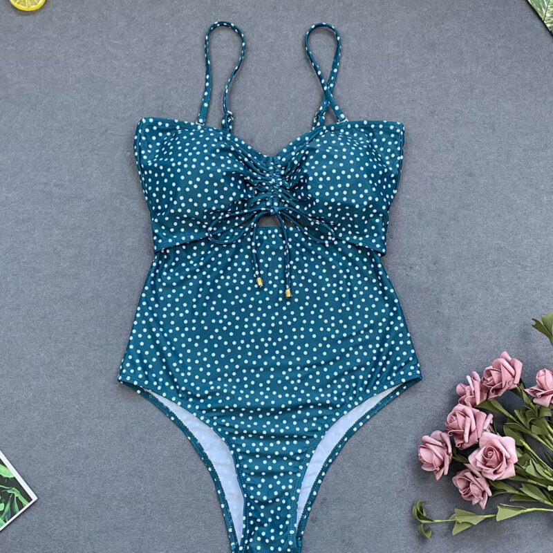 Polka Dot One Piece Swimsuit for Women