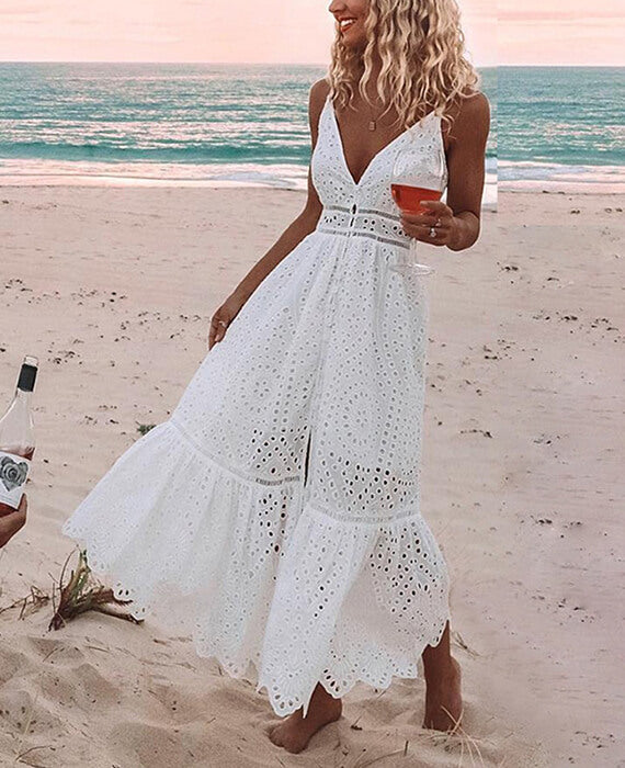 white bono dress