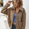 Winter Faux Fur Jacket Coat with Pocket