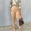 Women's High Waist Cigarette Pants
