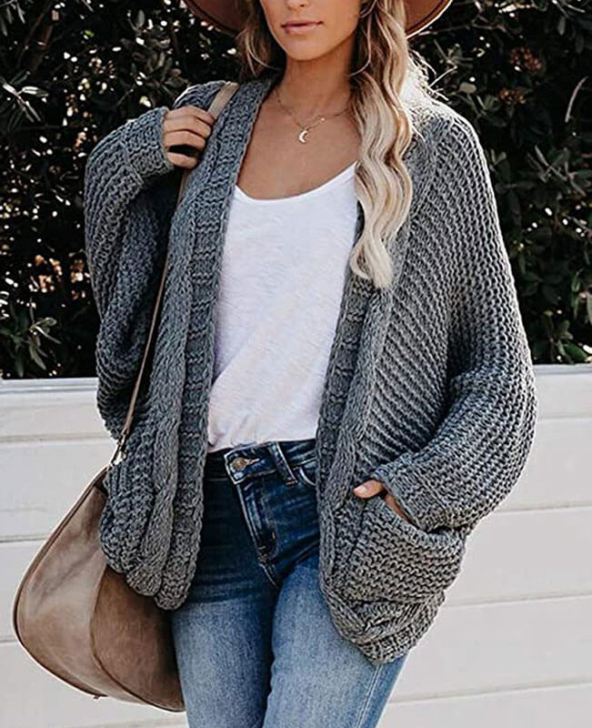 grey knitted sweater