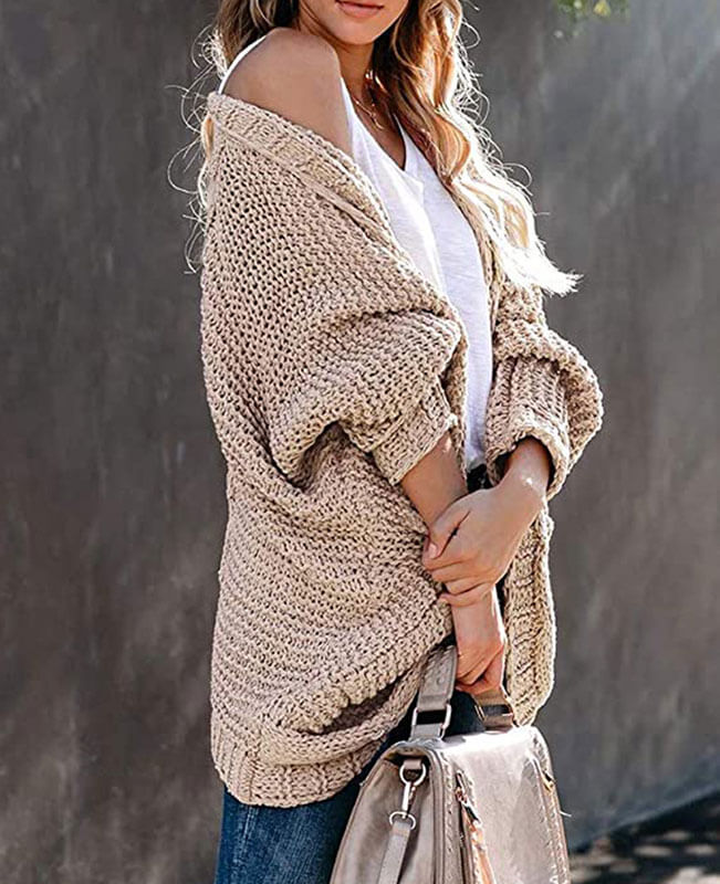 Chunky Cardigan Knit Sweater Loose Cable Knit Sweaters