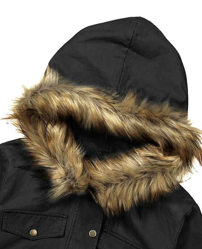 Winter Jackets for Women with Fur Hood Quilted Coat
