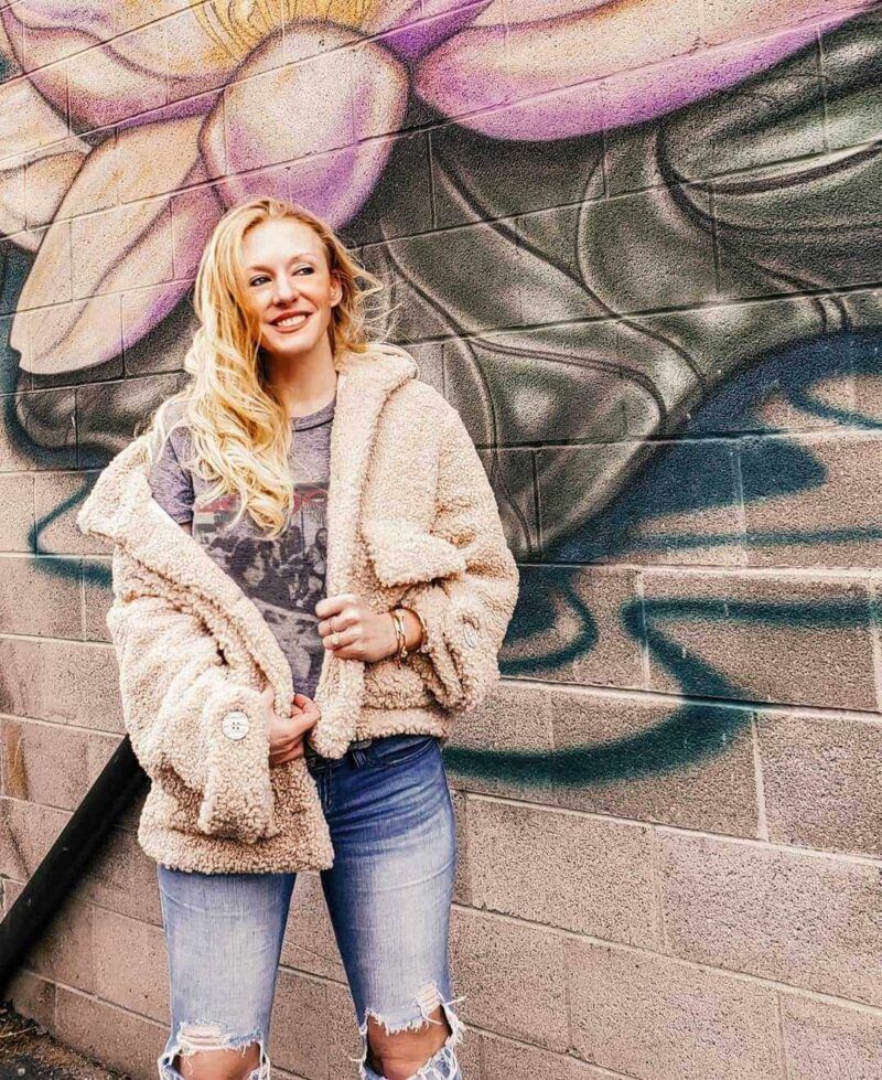 Oversized Faux Shearling Coat Womens