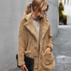 Turn Down Collar Women Furry Coat
