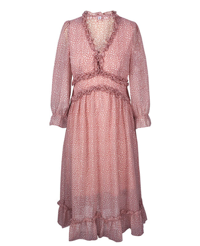 Vintage Polka Dot Long Sleeve Boho Dress