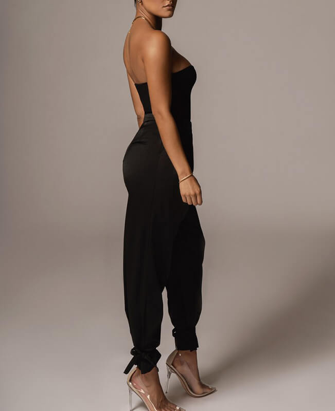 Solid Color High Waist Pants for Office Lady