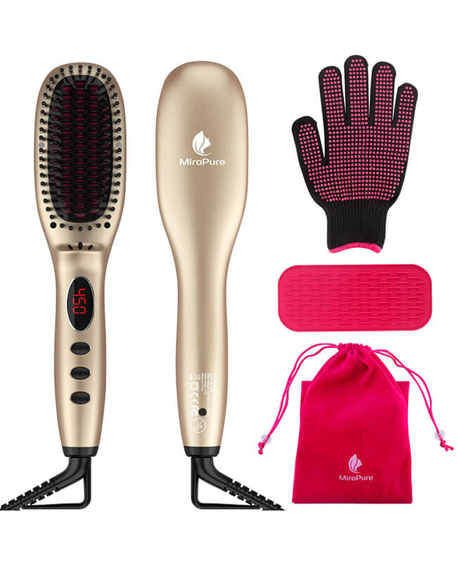 2 in1 Ionic Straightening Hair Straightener Comb