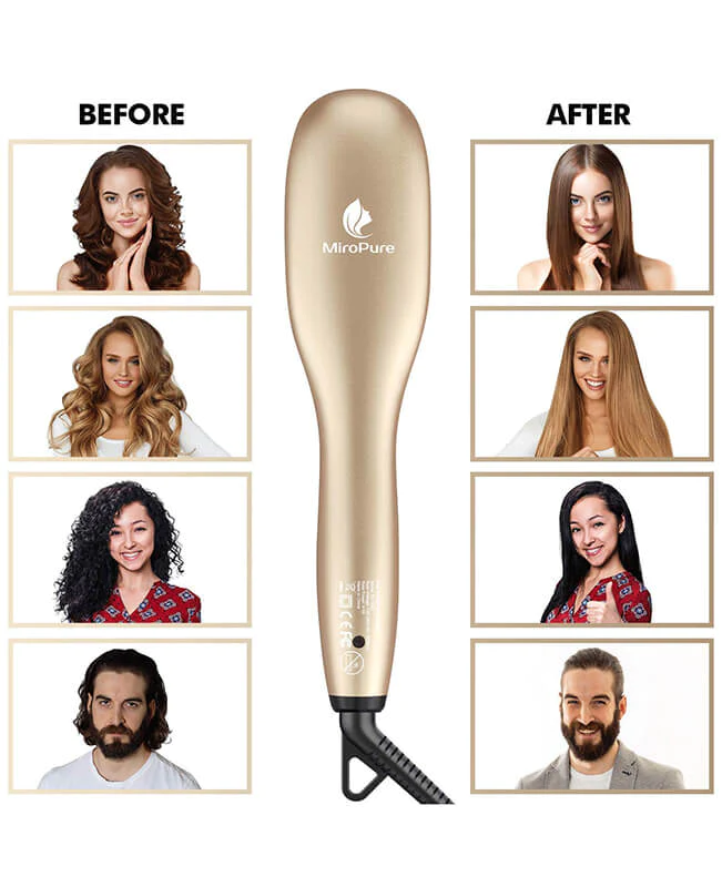 2 in1 Ionic Straightening Hair Straightener Comb