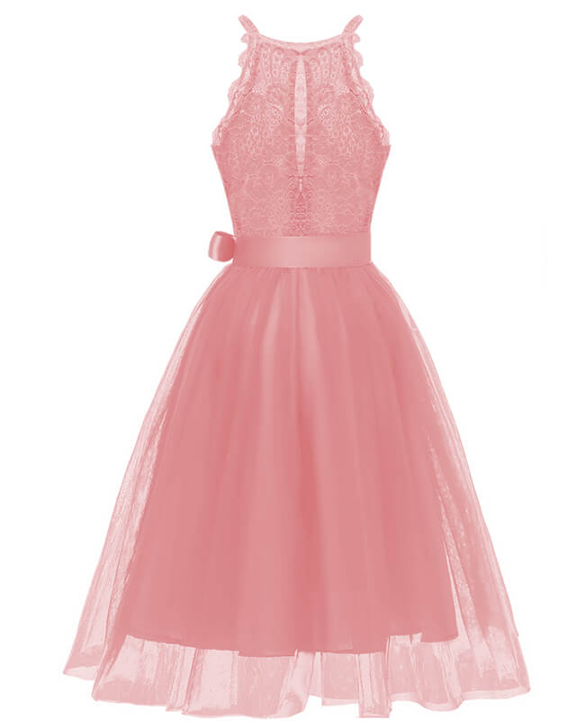 Women's A-line Lace Bridesmaid Dress