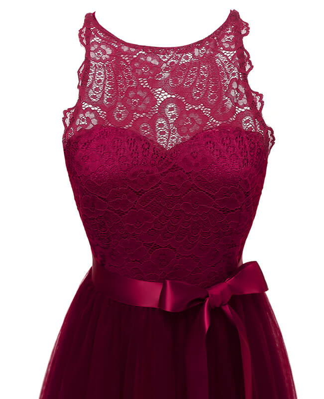 Women's A-line Lace Bridesmaid Dress