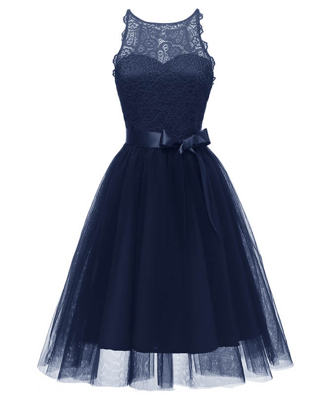 Women's A-line Lace Bridesmaid Dress