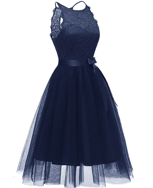 Women's A-line Lace Bridesmaid Dress