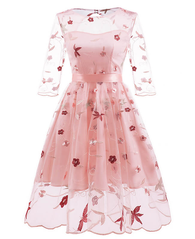 Floral Lace Princess Dresses for Women