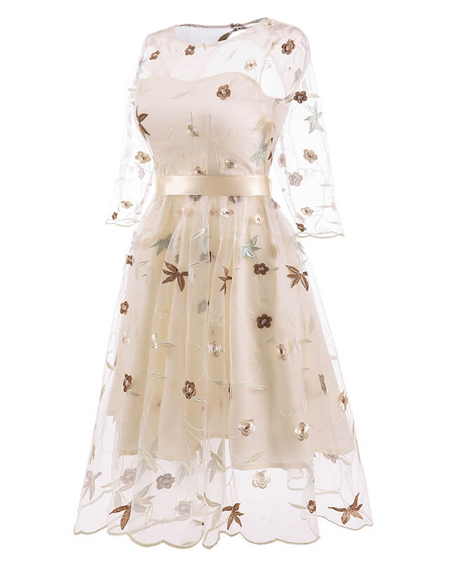 Floral Lace Princess Dresses for Women