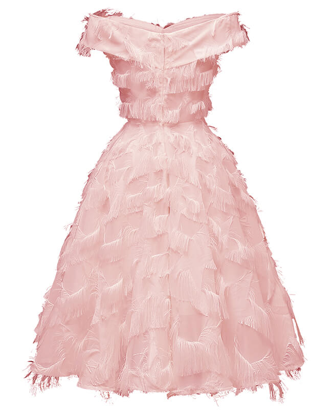 White Tassel Sleeveless Weding Dress