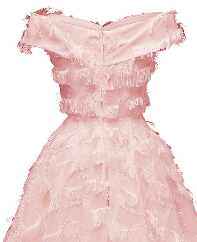 White Tassel Sleeveless Weding Dress