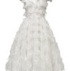 White Tassel Sleeveless Weding Dress