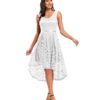 White Lace Short Prom Homecoming Dresses