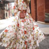Floral Print Long Maxi Beach Dress